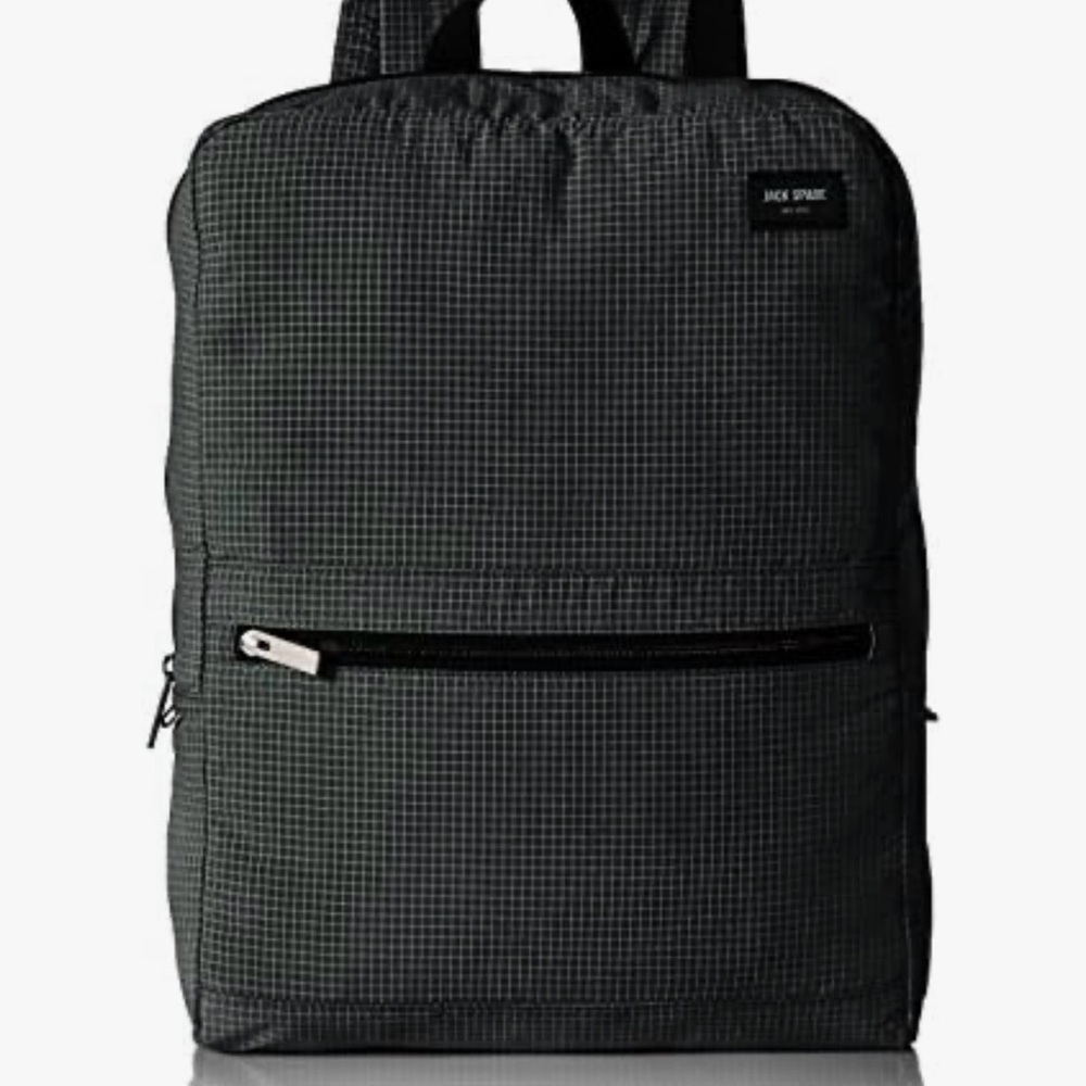 🆕Jack Spade Packable Graph Check Black Backpack … - image 1